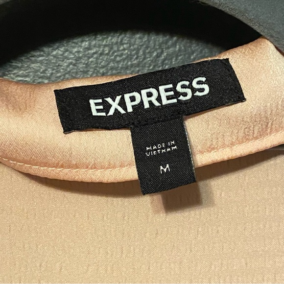 Peach satin portofino blouse from Express - Picture 5 of 8